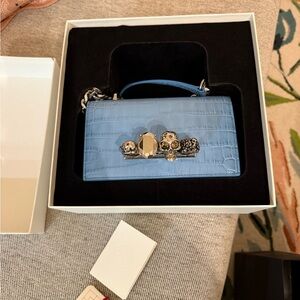 Alexander McQueen mini jeweled satchel bag